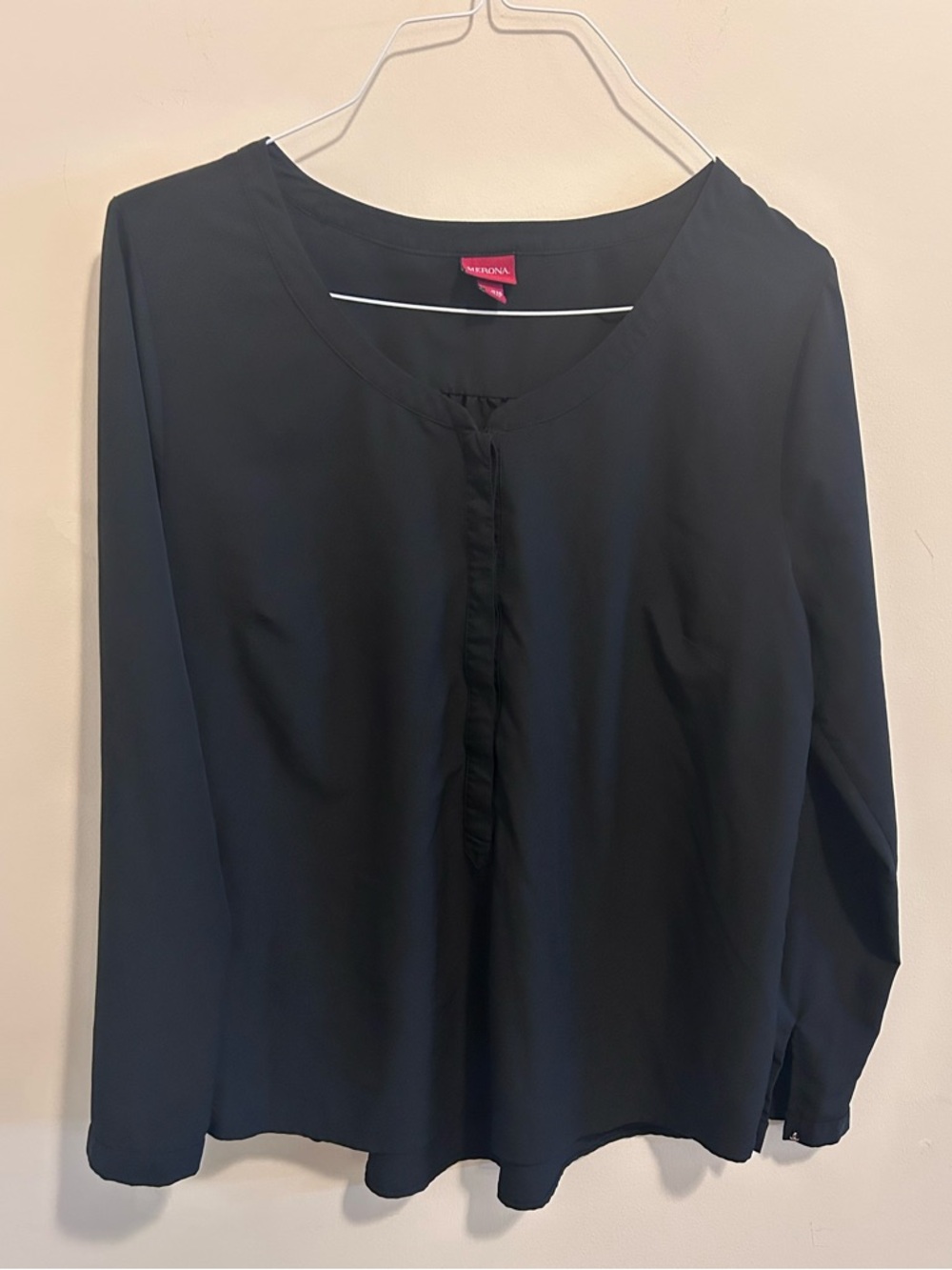 Merona Black Long-Sleeve V-Neck Blouse